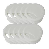 Kit C/10 Passa Fio 60mm Grande Branco