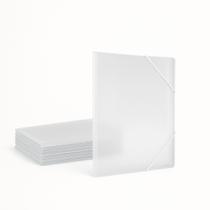 Kit C/10 Pasta Aba Cristal Elastico Oficio 235x335mm x50mm Kit C/10 Pasta Aba Cristal Elastico Oficio 235x335mm x50mm