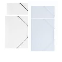 Kit C/10 Pasta Aba Elastico Transparente Oficio 235x335mm