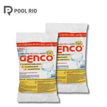 Kit C/10 Pastilha Cloro 3x1 Tripla Ação 200G - Genco