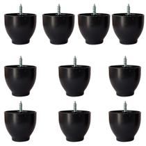 Kit C/ 10 Pé De Sofá Rack Cômoda 4cm Plástico Pezinho Acompanha Parafusos Kit C/ 10 Pé De Sofá Rack Cômoda 4cm Plástico Pezinho Acompanha Parafusos