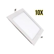Kit C/10 Peças Painel Plafon Led Embutir Quadrado 18w 6.4k Branco Frio Ourolux Kit C/10 Peças Painel Plafon Led Embutir Quadrado 18w 6.4k Branco Frio Ourolux