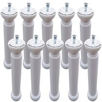 Kit C/ 10 Peças - Pe Para Armario Torre De 20 a 24cm Branco