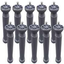 Kit C/ 10 Peças - Pe Para Armario Torre De 20 a 24cm Cinza