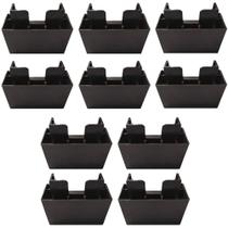 Kit C/ 10 Peças - Pé Para Para Guarda Roupa Comoda De 5cm Mogno Kit C/ 10 Peças - Pé Para Para Guarda Roupa Comoda De 5cm Mogno