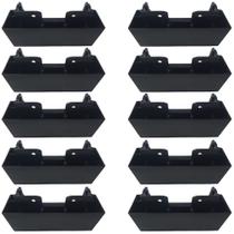 Kit C/ 10 Peças - Pé Para Para Guarda Roupa Comoda De 5cm Preto