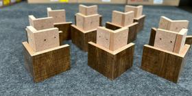 Kit c/10 pes de madeira ypê (g.r. diamante)