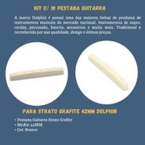 Kit C/ 10 Pestana Violão Aço 12c 48 Mm Preta Dolphin - 13556