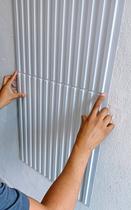 Kit C/ 10 Placas 51x51 Revestimento Parede Alto Relevo Painel 3d Ripado 2,5 m² (Sem adesivo) Kit C/ 10 Placas 51x51 Revestimento Parede Alto Relevo Painel 3d Ripado 2,5 m² (Sem adesivo)