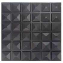 Kit C/ 10 Placas Revestimento Parede Alto Relevo Painel 3d cobre 2,5m² (VIENA PRETO)