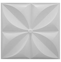 Kit C/ 10 Placas Revestimento Parede Alto Relevo Painel 3d (Petalas plus Branco)