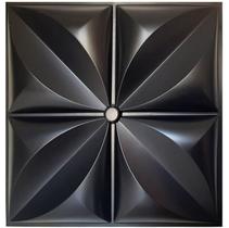 Kit C/ 10 Placas Revestimento Parede Alto Relevo Painel 3d Petalas Plus Preto (2,5mt²) Kit C/ 10 Placas Revestimento Parede Alto Relevo Painel 3d Petalas Plus Preto (2,5mt²)