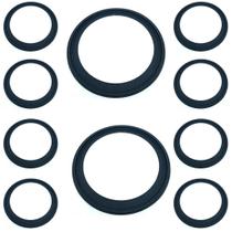 Kit C/10 Porta Grelha Caixilho Ralo Redondo 10cm Inox Preto