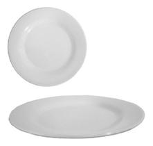 Kit C/ 10 Pratos De Melamina P/ Sobremesa Branco 18cm De Ø