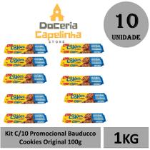 Kit C/10 Promocional Bauducco Cookies Original 100g