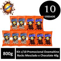Kit c/10 Promocional Rocks Ovomaltine Mescl Chocolate 40g