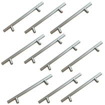 Kit c/10 Puxadores para móveis e gavetas 20 cm Estilo Minimalista Aço Inoxidável Acabamento Prata Kit c/10 Puxadores para móveis e gavetas 20 cm Estilo Minimalista Aço Inoxidável Acabamento Prata