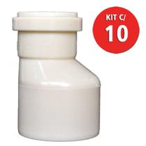 Kit C/ 10 Redução P/ Esgoto Excentrica 100x50mm Multilit