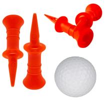 Kit c/ 10 tee de golf de plástico 24 mm elevação bola golfe