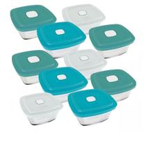 Kit c/10 Tigela Pote Marinex Facilita Vap 300ml c/tampa