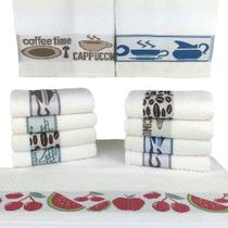 Kit C/ 10 Toalhas De Cozinha / Pano De Copa Prato Felpudo/Atoalhado - Jacquard - 100% Algodão - 45x70cm - LMpeter Kit C/ 10 Toalhas De Cozinha / Pano De Copa Prato Felpudo/Atoalhado - Jacquard - 100% Algodão - 45x70cm - LMpeter