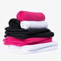 Kit c/ 10 toalhas de rosto para manicure pedicure 100% algodão 28x45cm