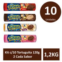 Kit c/10 Tortuguita Recheado 120g 2 de cada sabor