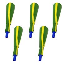 Kit c/ 10 Trombones Vuvuzela Torcedor Copa do Mundo Verde Amarelo - Brasilflex
