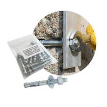 Kit C/10 Un Parafuso Chumbador Fixador Parabolt 1/4 X 2 1/4 Polegadas C/porca Concreto Parede