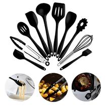 Kit c/ 10 Utensílios COZINHA Silicone Colher Concha Pegador linha PREMIUM Kit c/ 10 Utensílios COZINHA Silicone Colher Concha Pegador linha PREMIUM