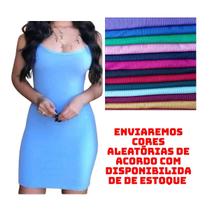 KIT C/10 Vestido Canelado Alcinha Curto KIT C/10 Vestido Canelado Alcinha Curto