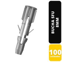 KIT C/100 BUCHA SFU Universal Plástica 8X50mm SFOR