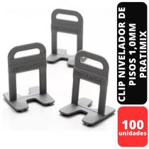 Kit c/100 clip nivelador de pisos 1,0mm pratimix