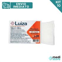 Kit c/ 100 Compressa De Gaze Algodonada Estéril 10cm X 15cm