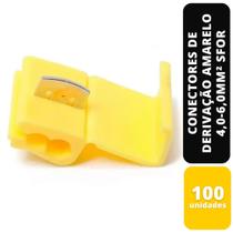 Kit c/100 conectores de derivação amarelo 4,0-6,0mm² sfor Kit c/100 conectores de derivação amarelo 4,0-6,0mm² sfor