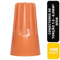 Kit c/100 conectores de torção laranja 1,5 - 6,0mm² sfor Kit c/100 conectores de torção laranja 1,5 - 6,0mm² sfor