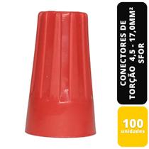 Kit c/100 conectores de torção vermelho 4,5 - 17,0mm² sfor Kit c/100 conectores de torção vermelho 4,5 - 17,0mm² sfor