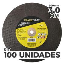 Kit c/ 100 Disco de Corte Metal 12" 300x3,0 mm Furo 25,04 mm