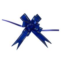 Kit C/100 Laço Fácil Pronto C/Filete 20mmx37cm Presente Azul Kit C/100 Laço Fácil Pronto C/Filete 20mmx37cm Presente Azul