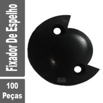 Kit C/ 100 Peças - Cantoneira Para Fixação De Espelho 90º Preta