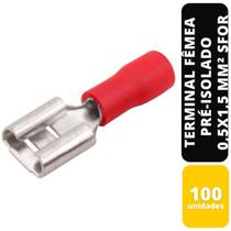 Kit C/100 Terminal Fêmea Pré-Isolado (VM) 0,5x1,5 mm² Sfor