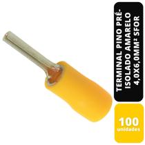 KIT C/100 TERMINAL PINO PRÉ-ISOLADO AM 4,0x6,0MM² SFOR