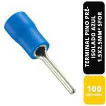 Kit c/100 terminal pino pré-isolado az 1.5x2.5mm² sfor Kit c/100 terminal pino pré-isolado az 1.5x2.5mm² sfor