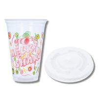 Kit c/ 100 un copo p/ milk shake 440 ml + 100 un tampa s/ furo p/ copos 440,550 e 660 ml