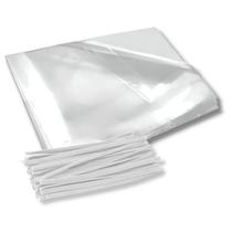 KIT C/ 100 UN. DE SACO PLASTICO P/ COLOMBA PASCAL 100g LISO (20X30CM.) + FECHO PLASTICO