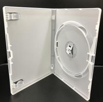 Kit c/100 unidades - box dvd transparente recuperado modelo padrão