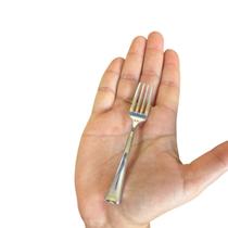 Kit c/ 108 Mini Garfos Prata Luxo Descartável 10cm Plástico