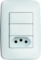 Kit c/ 10PC Conjunto 4x2 Trad 2 Teclas Simples +tom Ret 2782/11 - Perlex Kit c/ 10PC Conjunto 4x2 Trad 2 Teclas Simples +tom Ret 2782/11 - Perlex