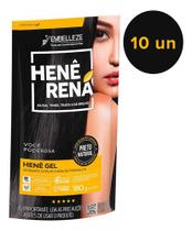 KIT C/ 10UN Hene Rena Em Gel 180g Preto Pouch Embelleze