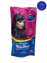 Kit C/ 10un Henê Ultra Negro Alisador 180g Preto Azulado Kit C/ 10un Henê Ultra Negro Alisador 180g Preto Azulado